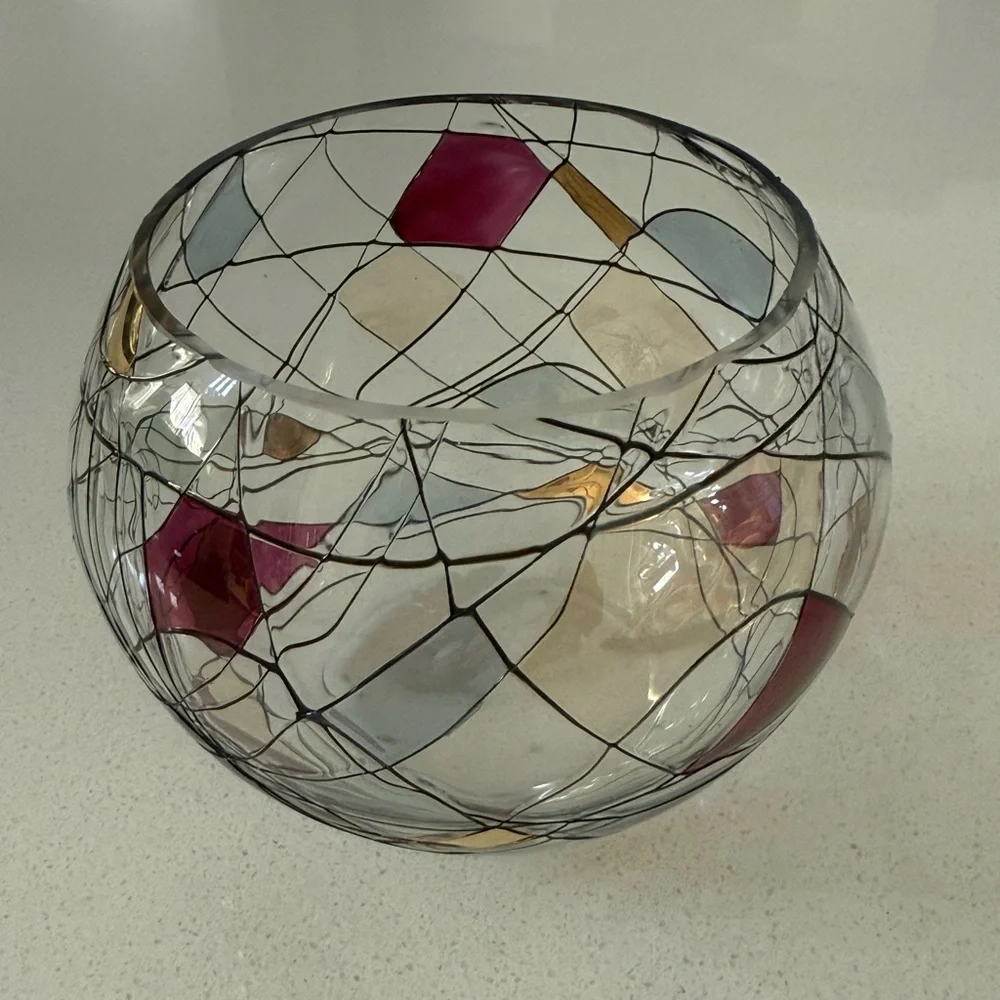 Partylite Stained Glass Mosaic Calypso Candy‎ Dish Candle Holder - Picture 5 of 5